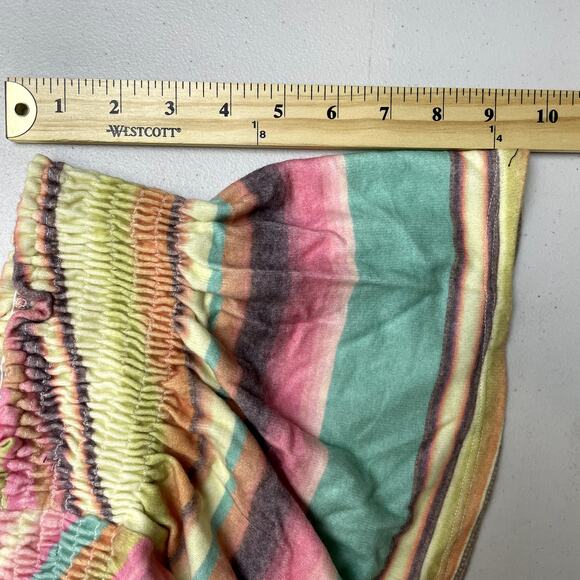 Michael Lauren Revolve Women Pastel Color Stripe Smock Elastic Shorts XSmall NWT - Picture 7 of 7